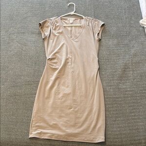 Athleta Tan Dress V-Neck